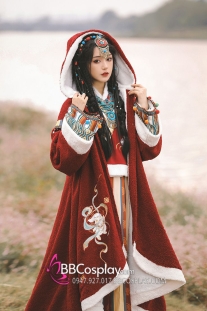 Trang Phục Mongolia Tây Vực Có Choàng Nón