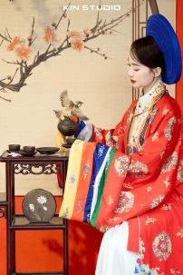 Đồ Nhật Bình Đỏ In Phụng