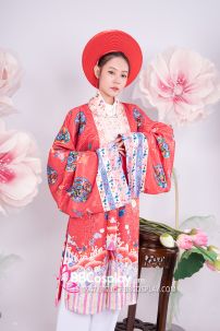 Đồ Nhật Bình Đỏ In Phụng