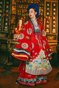 Đồ Nhật Bình Đỏ In Phụng