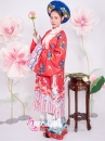 Trang Phục Nhật Bình Đỏ In Phụng