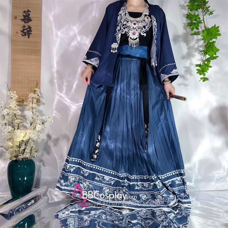 Quần Áo Tây Vực Xanh Thời Tống