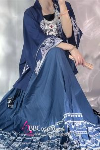 Đồ Tây Vực Tím Váy Xếp Ly