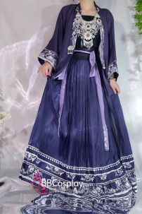 Đồ Tây Vực Tím Váy Xếp Ly