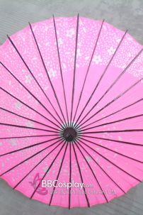 Ô Dù Wagasa Nhật Hồng Hoa Lốc Xoáy