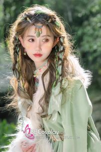 Đồ Nữ Mông Cổ Tây Vực Xanh Mạ Pastel