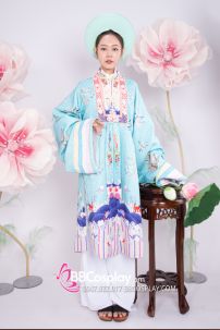 Đồ Nhật Bình Xanh Mint Gấm Xốp