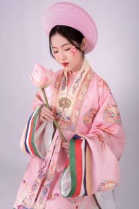 Đồ Nhật Bình Hồng Pastel - Vải Gấm Xốp