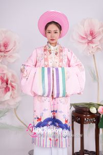 Đồ Nhật Bình Hồng Pastel - Vải Gấm Xốp