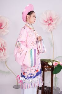 Đồ Nhật Bình Hồng Pastel - Vải Gấm Xốp