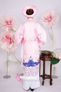 Đồ Nhật Bình Hồng Pastel - Vải Gấm Xốp