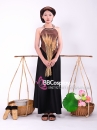 Bộ Yếm Thôn Nữ Chân Quê Nâu Đen
