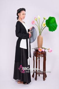 Bộ Yếm Quả Phụ Trắng Đen Cho Chị Đẹp