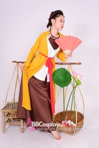 Đồ Tứ Thân Vàng Yếm Nâu Đụp Nâu