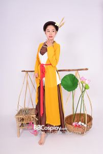 Đồ Tứ Thân Vàng Yếm Nâu Đụp Nâu