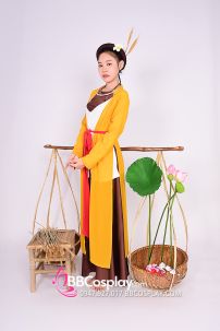 Đồ Tứ Thân Vàng Yếm Nâu Đụp Nâu