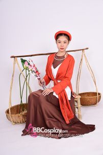 Áo Tứ Thân Đỏ Gạch Quê Hương