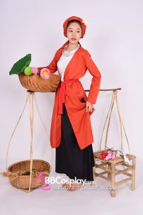 Áo Tứ Thân Đỏ Gạch Quê Hương