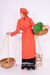 Áo Tứ Thân Đỏ Gạch Quê Hương