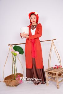 Áo Tứ Thân Đỏ Gạch Quê Hương