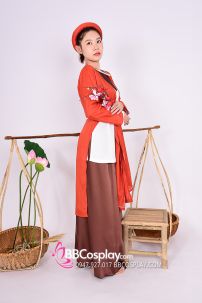 Áo Tứ Thân Đỏ Gạch Quê Hương