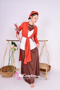 Áo Tứ Thân Đỏ Gạch Quê Hương