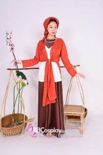 Áo Tứ Thân Đỏ Gạch Quê Hương