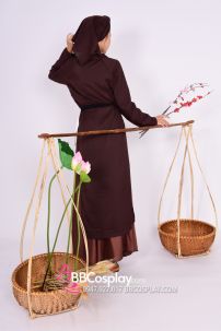 Áo Tứ Thân Nông Dân Nâu Đất