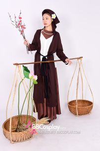 Áo Tứ Thân Nông Dân Nâu Đất