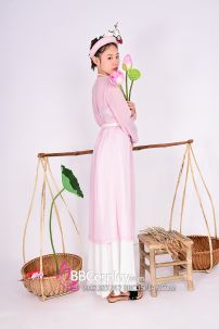 Bộ Áo Tứ Thân Hồng Phấn