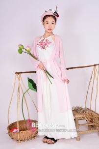 Bộ Áo Tứ Thân Hồng Phấn