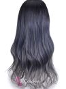 Tóc Giả Nữ Ombre Khói Dài Xoăn Mái Ngang