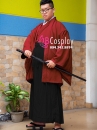Kimono Nam Áo Đỏ Đô Váy Đen