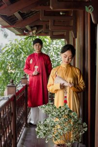 Áo Tấc Tay Chẽn Đỏ 2 Lớp - Mẫu Dưới 60Kg