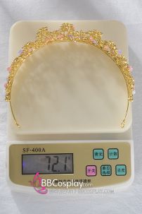 Cài Tóc Vương Miện Công Chúa Đính Hoa Sắc Màu