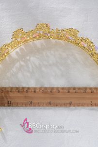 Cài Tóc Vương Miện Công Chúa Đính Hoa Sắc Màu