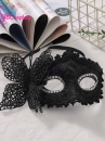 Mặt Nạ Nửa Mặt Ren Bướm Đen Huyền Bí