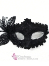 Mặt Nạ Nửa Mặt Ren Bướm Đen Huyền Bí
