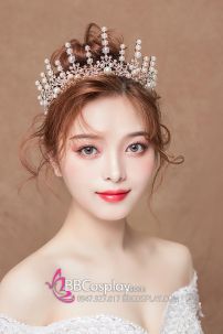 Vương Miện Cô Dâu Đính Ngọc Trai