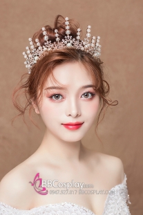 Vương Miện Cô Dâu Đính Ngọc Trai
