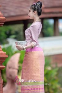 Đồ Thái - Vân Nam Màu Hồng Baby