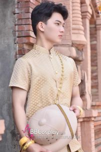 Đồ Thái Lan Nam Cao Cấp Tone Nâu Dệt Chỉ Vàng