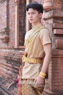 Đồ Thái Lan Nam Cao Cấp Tone Nâu Dệt Chỉ Vàng