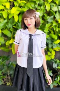 Tóc Giả Ngang Vai Mái Ngang Màu Nâu Rêu