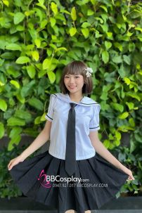 Tóc Giả Ngang Vai Mái Ngang Màu Nâu Rêu