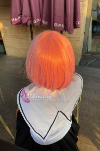 Tóc Giả Ngang Vai Mái Ngang Màu Hồng Pastel  Lisa Crazy Horse