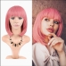 Tóc Giả Ngang Vai Mái Ngang Màu Hồng Pastel Lisa Crazy Horse