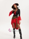Váy Cướp Biển Hải Tặc Nữ - Váy Đỏ Áo Đen Có Tay Loe