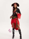 Váy Cướp Biển Hải Tặc Nữ - Váy Đỏ Áo Đen Có Tay Loe