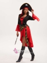 Váy Cướp Biển Hải Tặc Nữ - Váy Đỏ Áo Đen Có Tay Loe